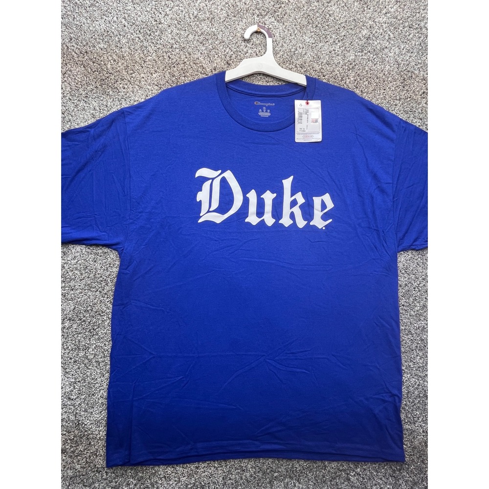Champion Duke University T-Shirt Mens XL Blue NEW Short Sleeve Cotton